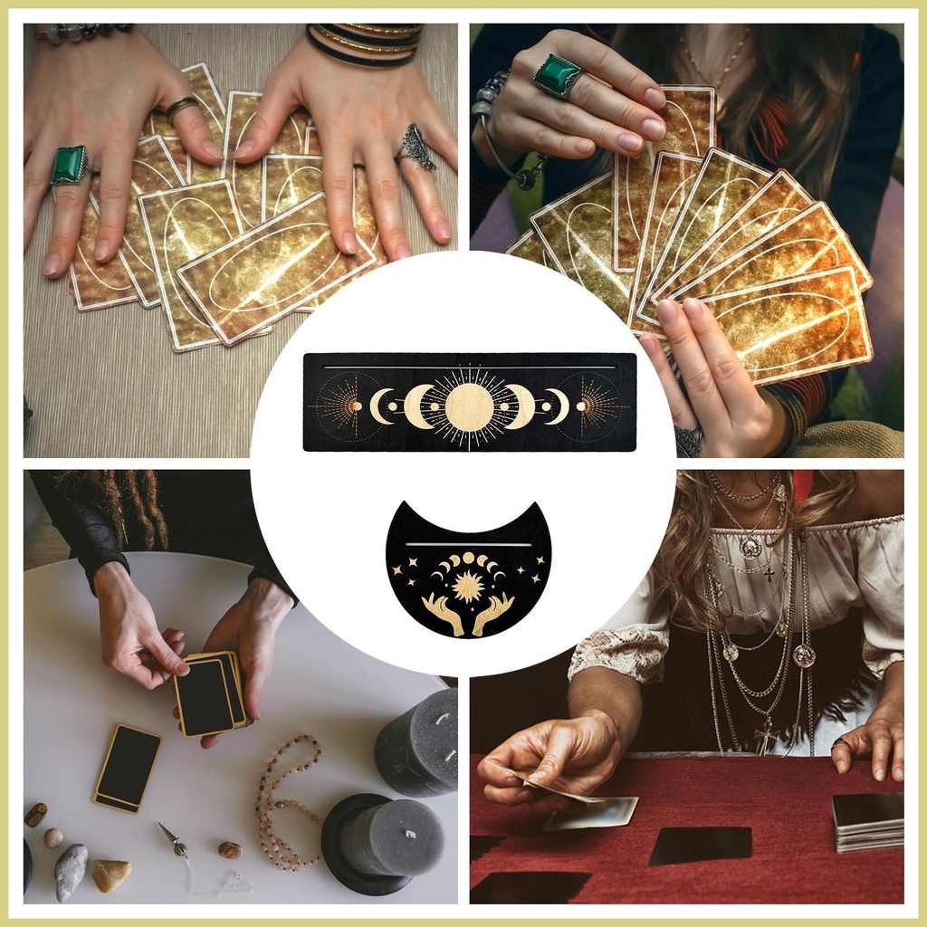 Giá Đỡ Bài tarot Chia Ngăn Bằng Gỗ Tiện Dụng