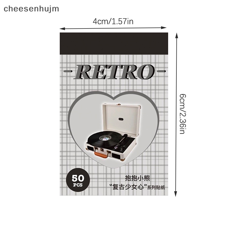 Cs Set 50 Tờ Nhãn Dán Trang Trí Sổ Lập Kế Hoạch Hình Gấu Dễ Thương diy vn