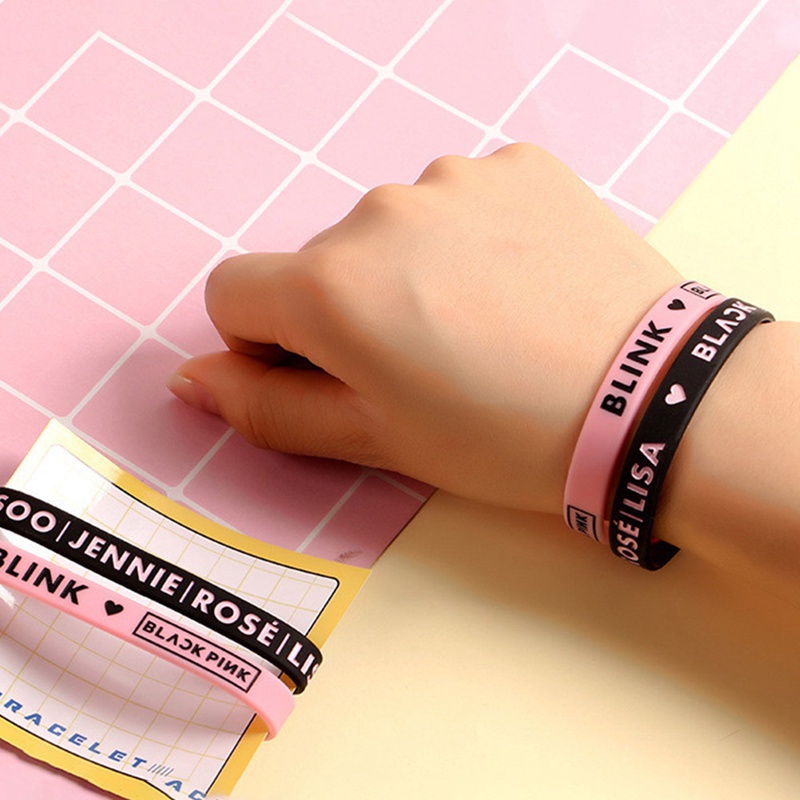 Diamd Vòng Tay Silicon In Hình Nhóm Nhạc blackpink