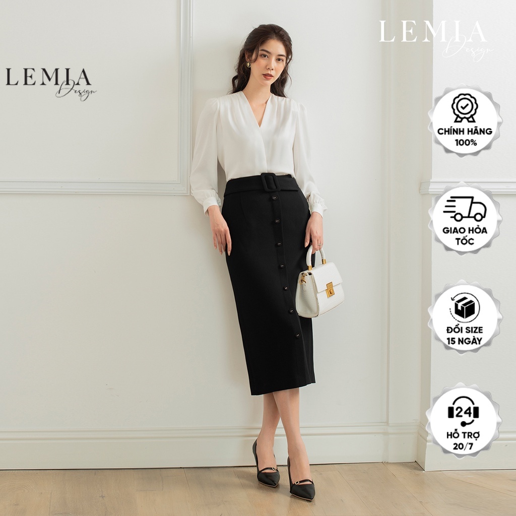 Chân Váy Dài Thời Trang Đính Cúc Công Sở By LEMIA Design - 21Z001