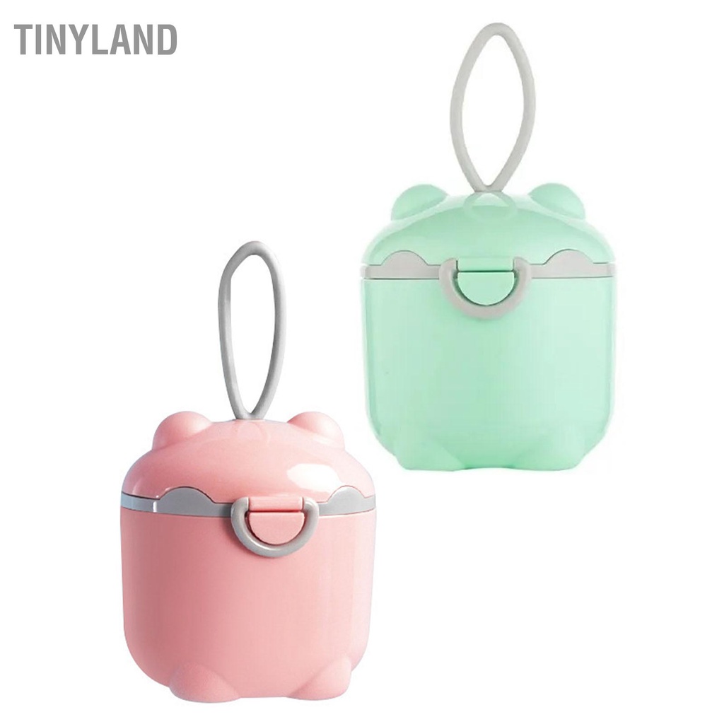 TinyLand Hộp đựng sữa bột cầm tay hình gấu dễ thương cho bé Hộp đựng đồ ăn nhẹ trái cây