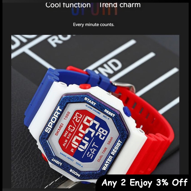 Zevaret skmei Đồng Hồ Thông Minh Đa Chức Năng Chống Thấm Nước Cho Nam Giới