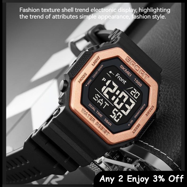 Zevaret skmei Đồng Hồ Thông Minh Đa Chức Năng Chống Thấm Nước Cho Nam Giới