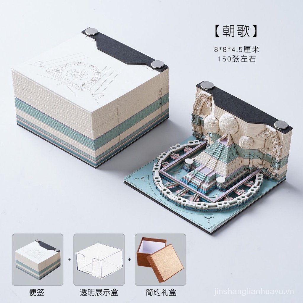 Qianli Giấy Ghi Chú Họa Tiết Trái Đất 3d Sáng Tạo