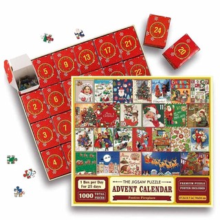Advent 24 Days Countdown Calendar 2023 Christmas 1000 pieces Jigsaw Puzzle Gifts