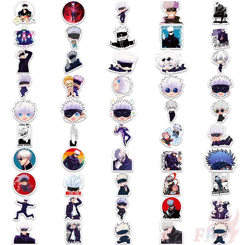 Bộ 100 Cái Phụ Kiện Chuyên Dụng Chất Lượng ❉ Hình Dán satoru gojo ❉ Tự Làm Thời Trang Không Thấm Nước doodle Decal Dán