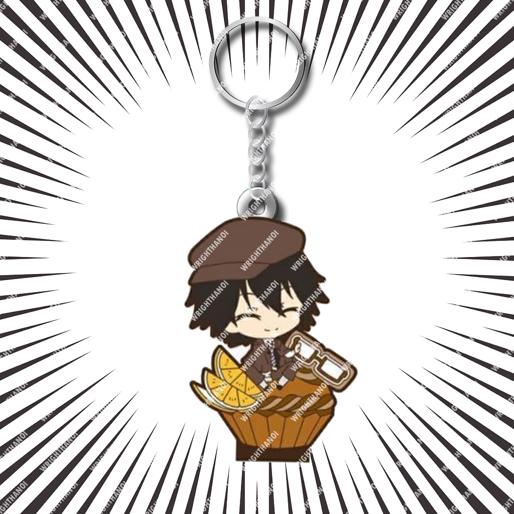 Móc khoá các nhân vật Bungo stray dogs Dazai, Atsushi Nakajima Anime Manga Nhật Bản Phụ Kiện Trang Trí Túi xách Balo