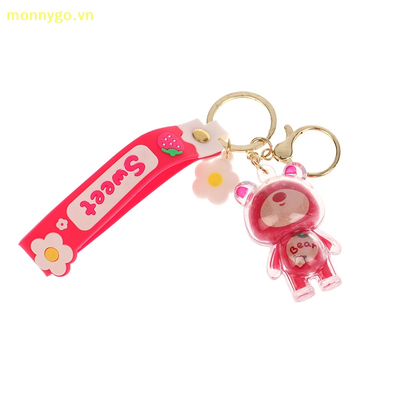 Monnygo Móc Chìa Khóa Xe Hơi / Túi Xách / Điện Thoại Hình Gấu / Dâu Tây Cười Dễ Thương Dùng Làm Quà Tặng Cho Bé vn
