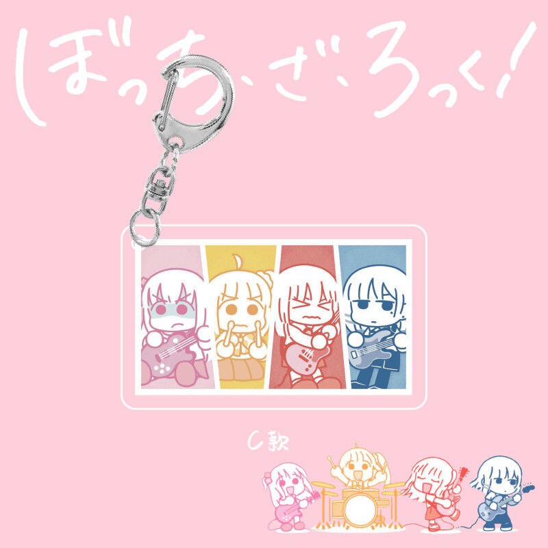 Móc khoá Q Version Anime Bocchi The Rock Acrylic Key Chain Kawaii Goto Hitori Ijichi Nijika Phụ Kiện Trang Trí