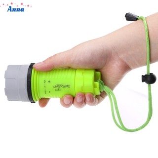 【Anna】Strong Light 3 Modes Diving Flashlight Torch Durable Lamp Led Lighting