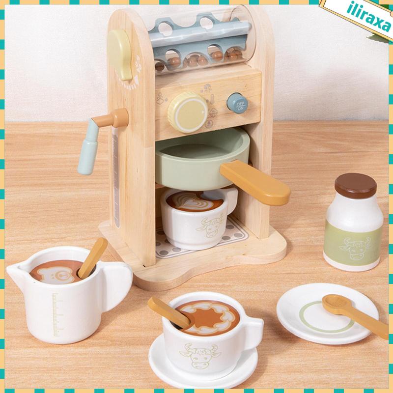 Bộ Đồ Chơi Máy Pha Cà Phê Bằng Gỗ Dành Cho Trẻ Em