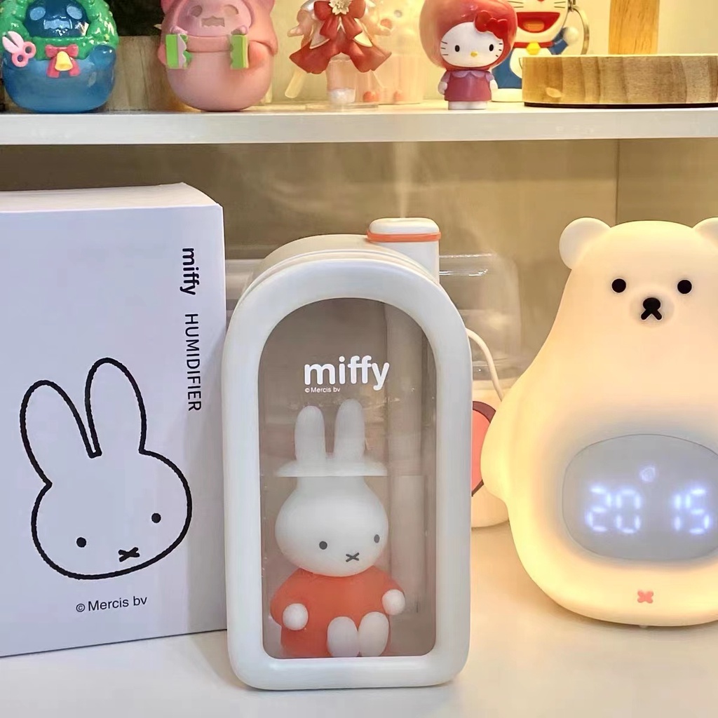Miffy Humidifier 380ML Máy Tạo Độ Ẩm Phun Sương Mát Dễ Thương Có Đèn Ngủ USB Di Động Máy Tạo Độ Ẩm Không Khí Dây Cho Phòng Ngủ Nhà Quà Tặng