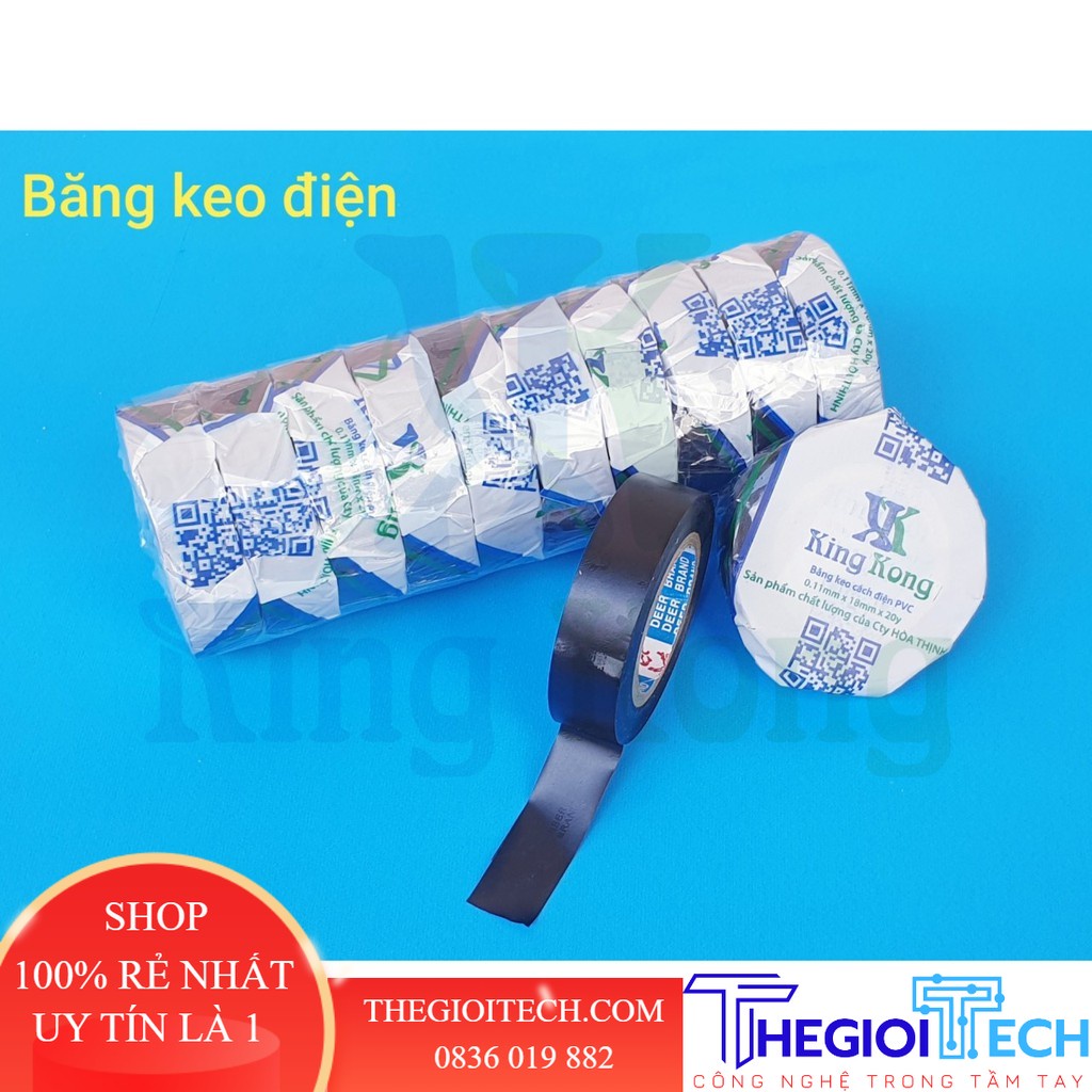 Băng keo điện 20Y màng 11 ( 10 cuộn/ 1 cây) của Cty Hòa Thịnh, Lihhan