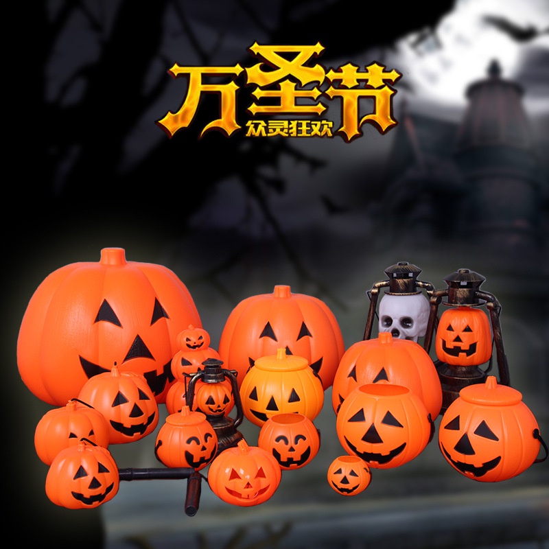 Xô Đựng Bí Ngô Cầm Tay Trang Trí halloween