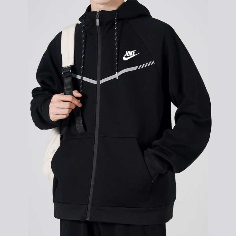 Áo Khoác nike Phản Quang Có Mũ Trùm Cá Tính Dành Cho Nam / Size m-4xl