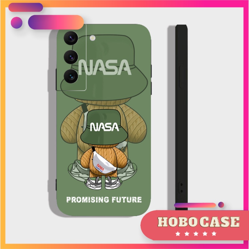 Ốp lưng Samsung Galaxy S21, S21 Plus, S21 FE, S22, S22 Plus  cạnh viền vuông, có bảo vệ camera in hình NASA
