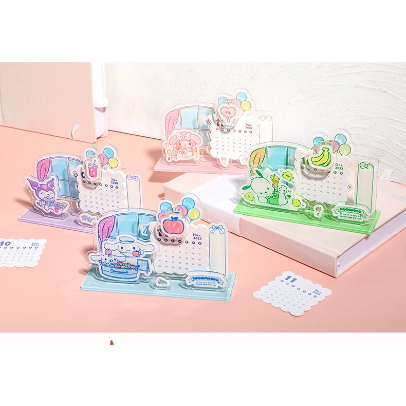 Sanrio Lịch Năm 2024 mini Để Bàn Trang Trí