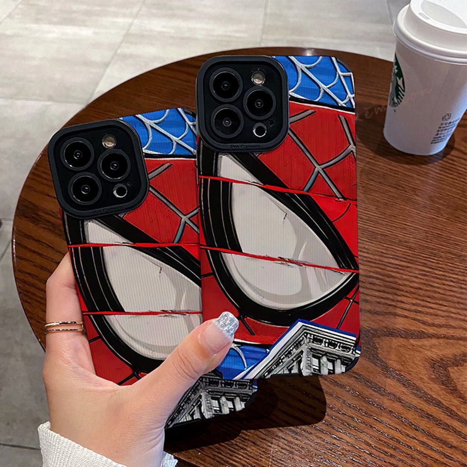 Bao Da Điện Thoại Họa Tiết spider man luffy Cho iphone 15 11 12 13 14 pro max 11pro 13pro 7 8 plus x xr xs max se 2020 Ốp