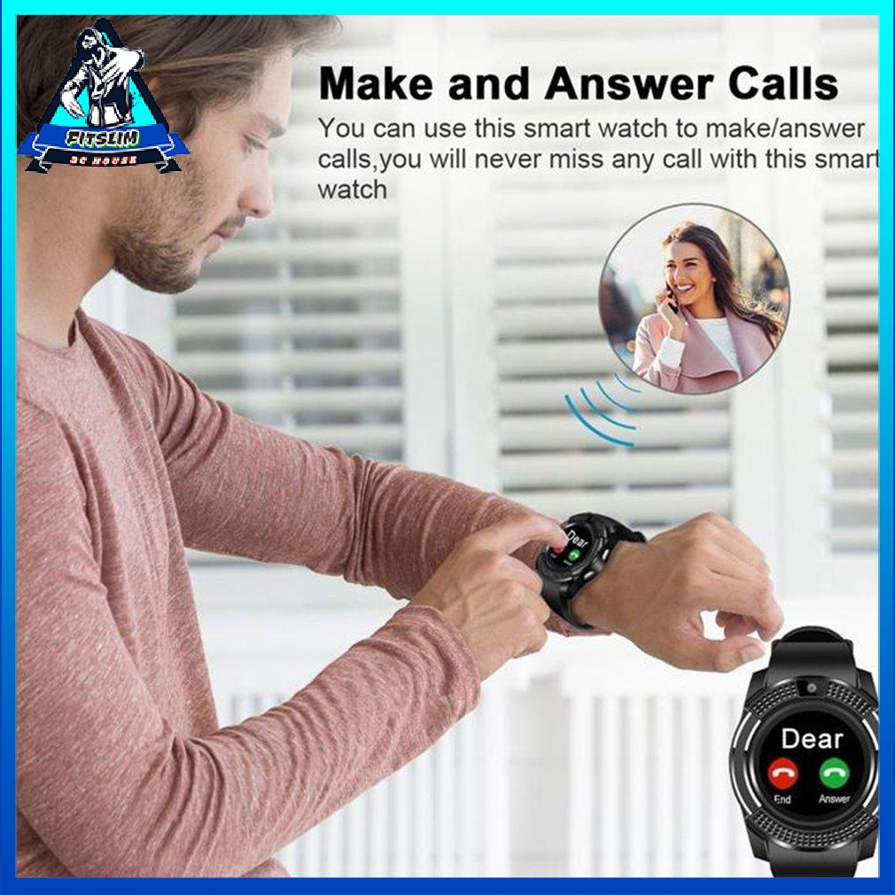 Portable Waterproof Smart Watch Men Camera Smartwatch Pedometer Wristwatch