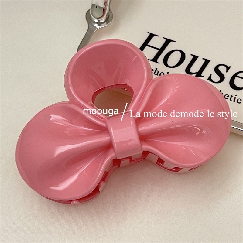 Kẹp Tóc Nơ / Móng Vuốt Màu Kẹo Ngọt Đơn Giản Dễ Thương Cho Nữ moouga / moouga