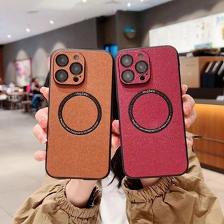 Phù Hợp Ốp Điện Thoại Da Cừu Nắp Gập Từ Tính Bảo Vệ Ống Kính Máy Ảnh Cho iphone 13 14 promax 14plus