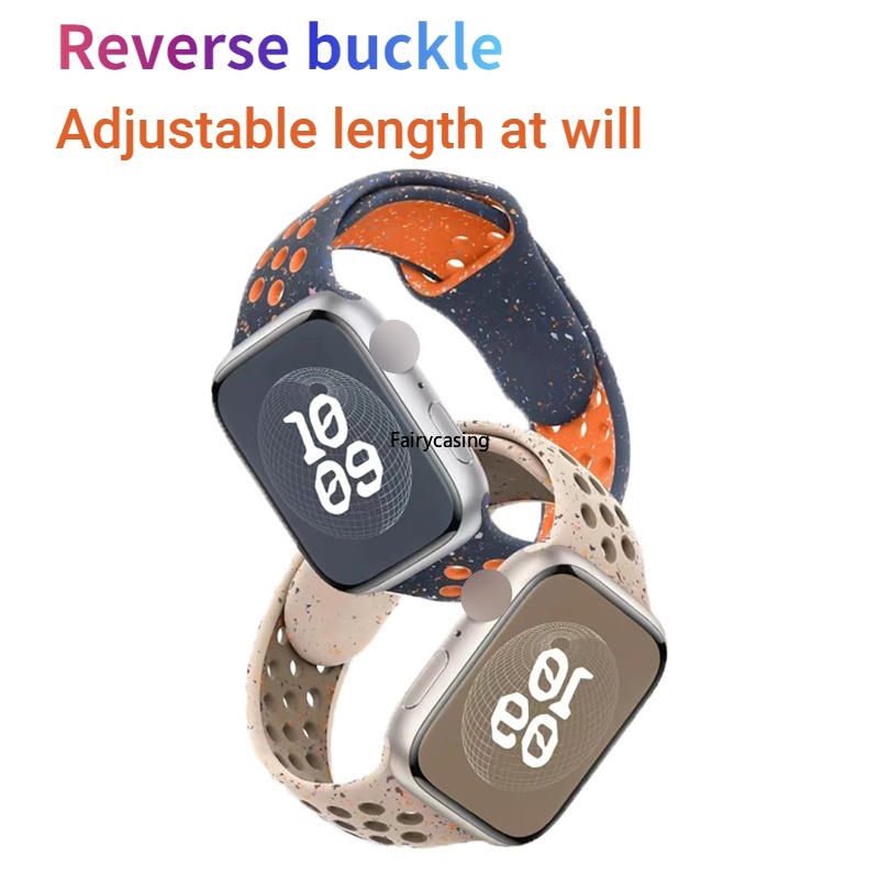 Dây Đeo Đồng Hồ Bằng silicone Thoáng Khí Cho apple watch 49mm ultra 2 44mm 40mm 41mm 38mm 42mm 3 5 6 se 9 8 7 5 2 45mm