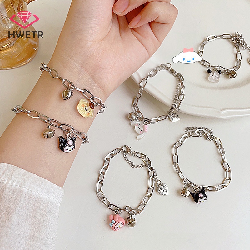 SANRIO Hwtr Vòng Đeo Tay Hoạt Hình kuromi Pompom my melody pochacco Dễ Thương Có Thể Điều Chỉnh Cho Nữ Mới