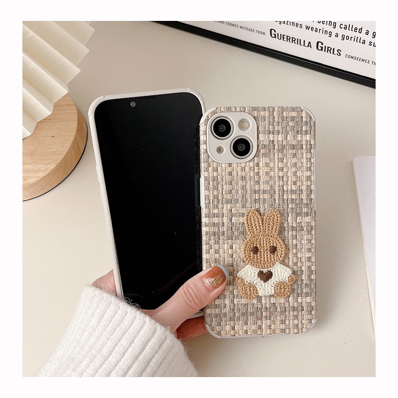 Ốp Điện Thoại Thêu Hình Thỏ Cho iphone 7 7 plus 8 8plus xs xr 11 12 13 14 pro plus promax