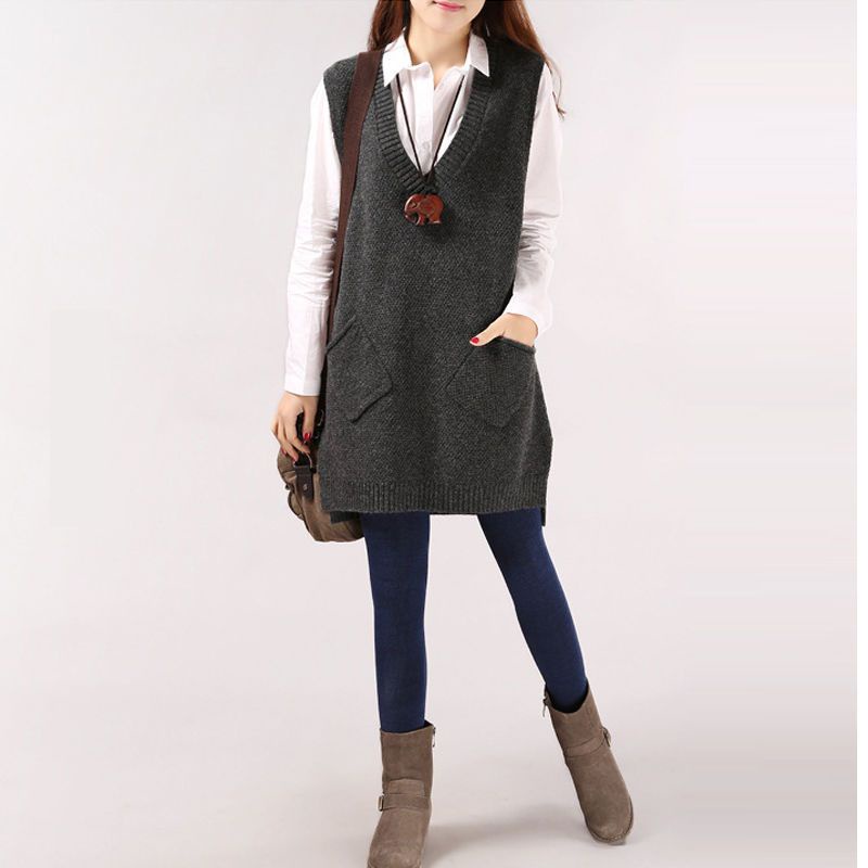 Áo sweater Dáng Rộng Cổ Chữ v Phong Cách Hàn Quốc Thời Trang Xuân Thu Mới Dành Cho Nữ
