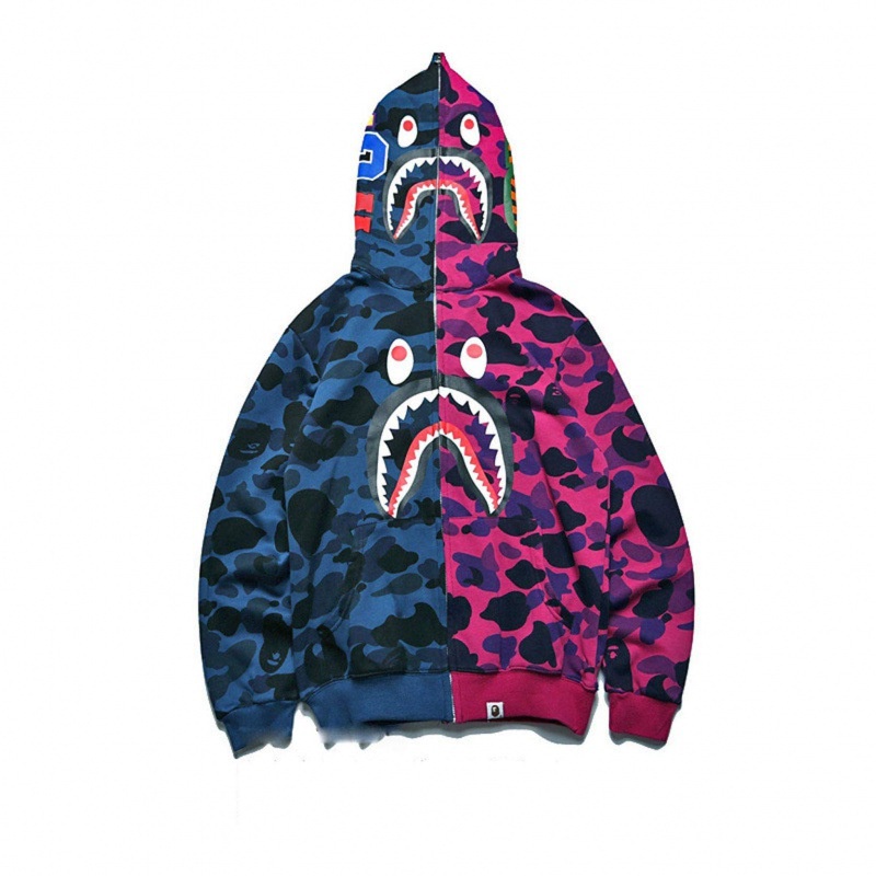Áo Khoác hoodie bape Có Khóa Kéo In Họa Tiết Rằn Ri Phong Cách harajuku Đường Phố 2023 new y2k