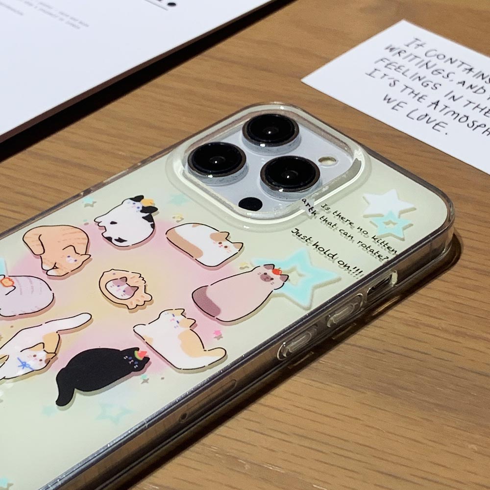 Vỏ Bao Da Điện Thoại Cứng In Hình Mèo Cho iphone 11 12 12pro 12promax 13 13pro 13promax 14 14pro 14promax Ốp