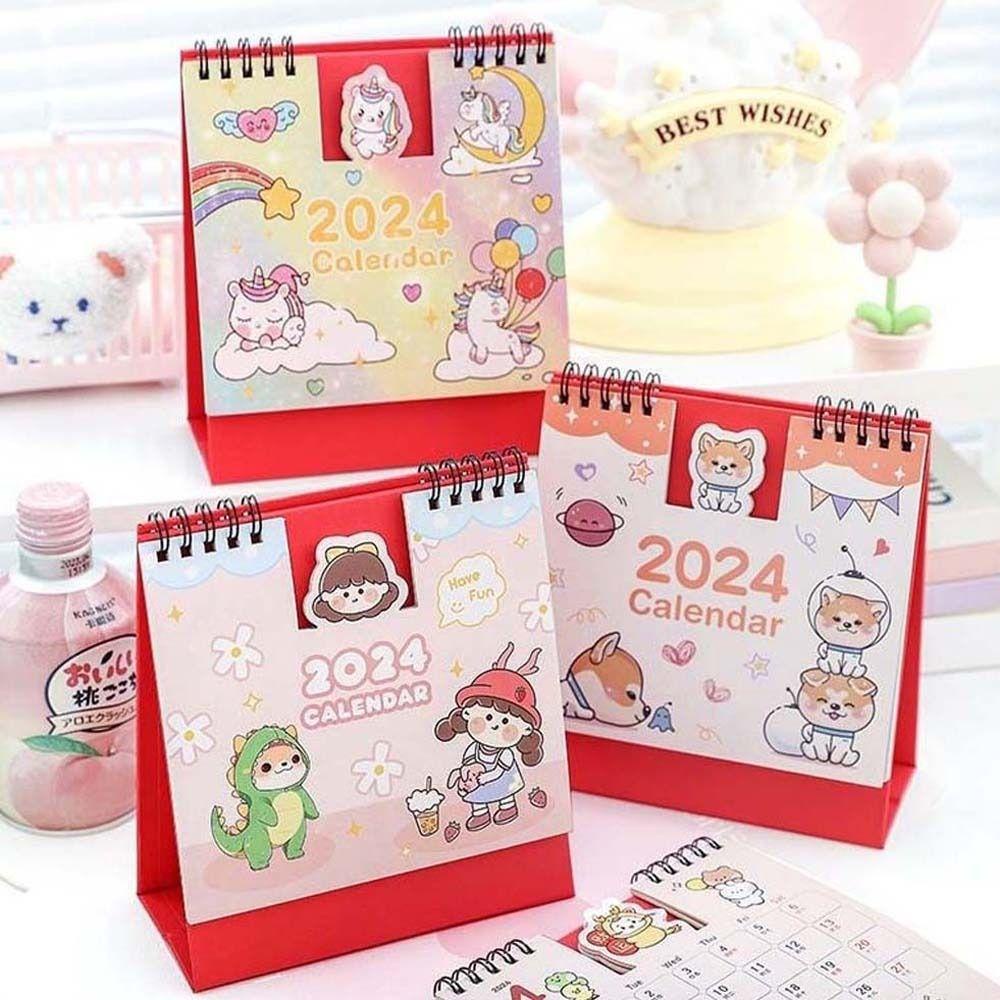 Lịch Để Bàn 2024 Họa Tiết Hoạt Hình doraemon Dễ Thương Dùng Làm Quà Tặng Cho Học Sinh / Văn Phòng