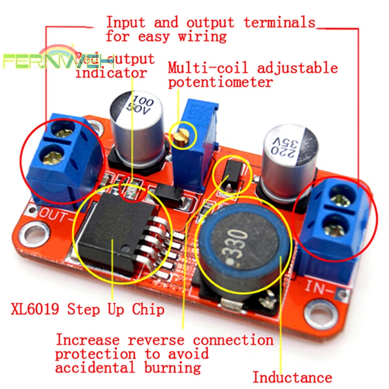 Mô-đun Tăng Áp 5a dc-dc Từ 3.3v-35v Sang 5v 6v 9v 12v 24v
