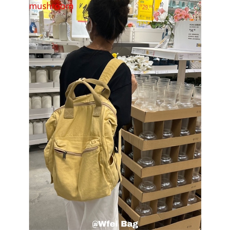 Wfei Ba Lô Vải canvas Phong Cách harajuku Nhật Bản Cổ Điển Giải Trí Cho Nam