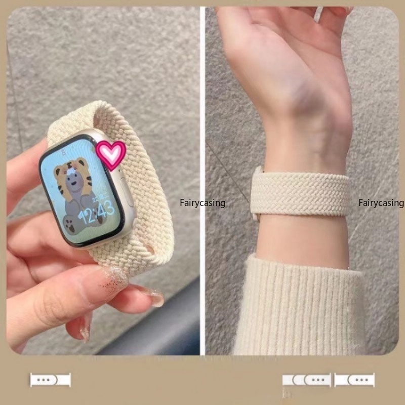 Dây Đeo Đồng Hồ Dạng Bện Co Giãn Cho apple watch 44mm 45mm 49mm 40mm 41mm 38mm 42mm iwatch ultra 2 series 9 7 se 5 6 8
