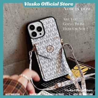 Ốp Điện Thoại Cứng mk Có Ngăn Đựng Thẻ Và Dây Đeo Cho iphone 15 pro max 14 pro 13 pro 12 pro max 11 pro xs max xr x 7 plus 8 plus 6 6s plus