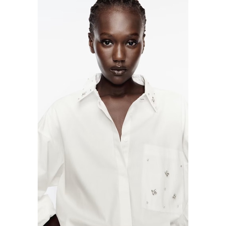 4056 2023 Phụ Kiện Trang Trí Áo Sơ Mi poplin Nhân Tạo