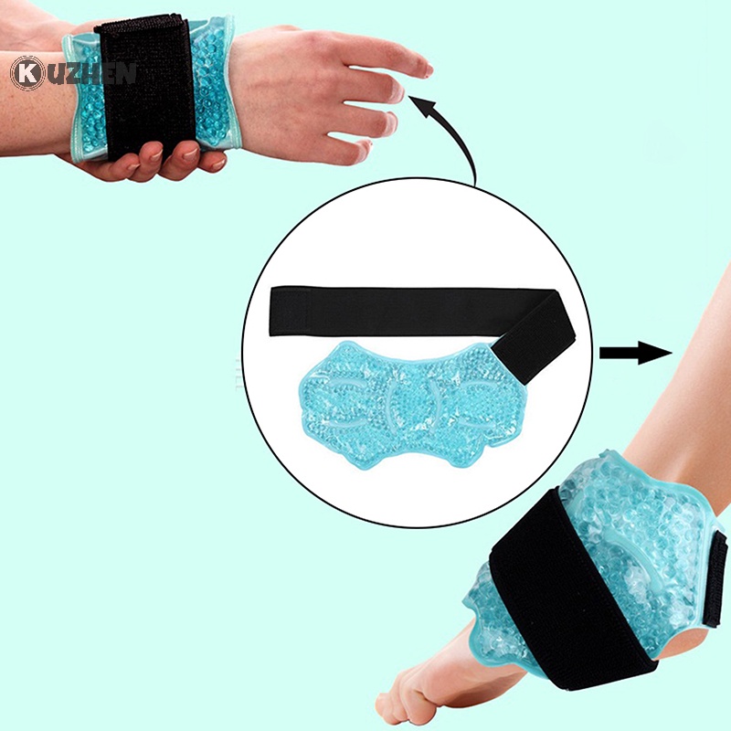 Kuzhen Túi Chườm Đá Nóng / Lạnh Giảm Đau Mắt Cá Chân Linh Hoạt Có Thể Tái Sử Dụng