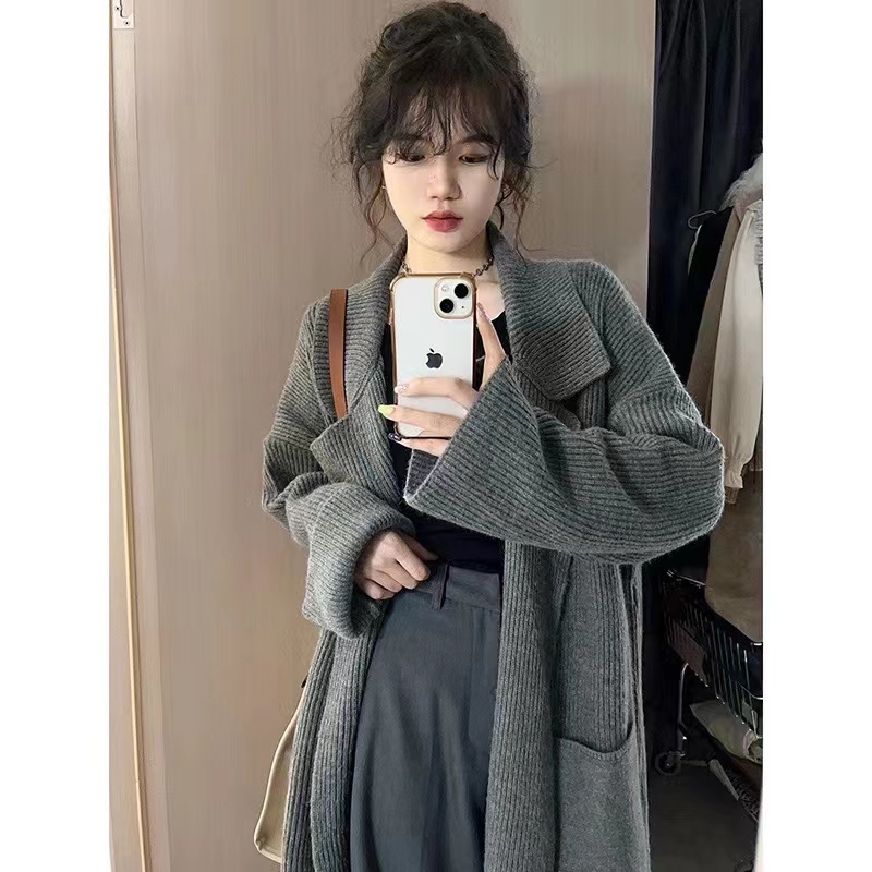 TINGYAXIU Áo Khoác cardigan Dáng Dài Thời Trang Theo Phong Cách Nhật Bản Cho Nữ