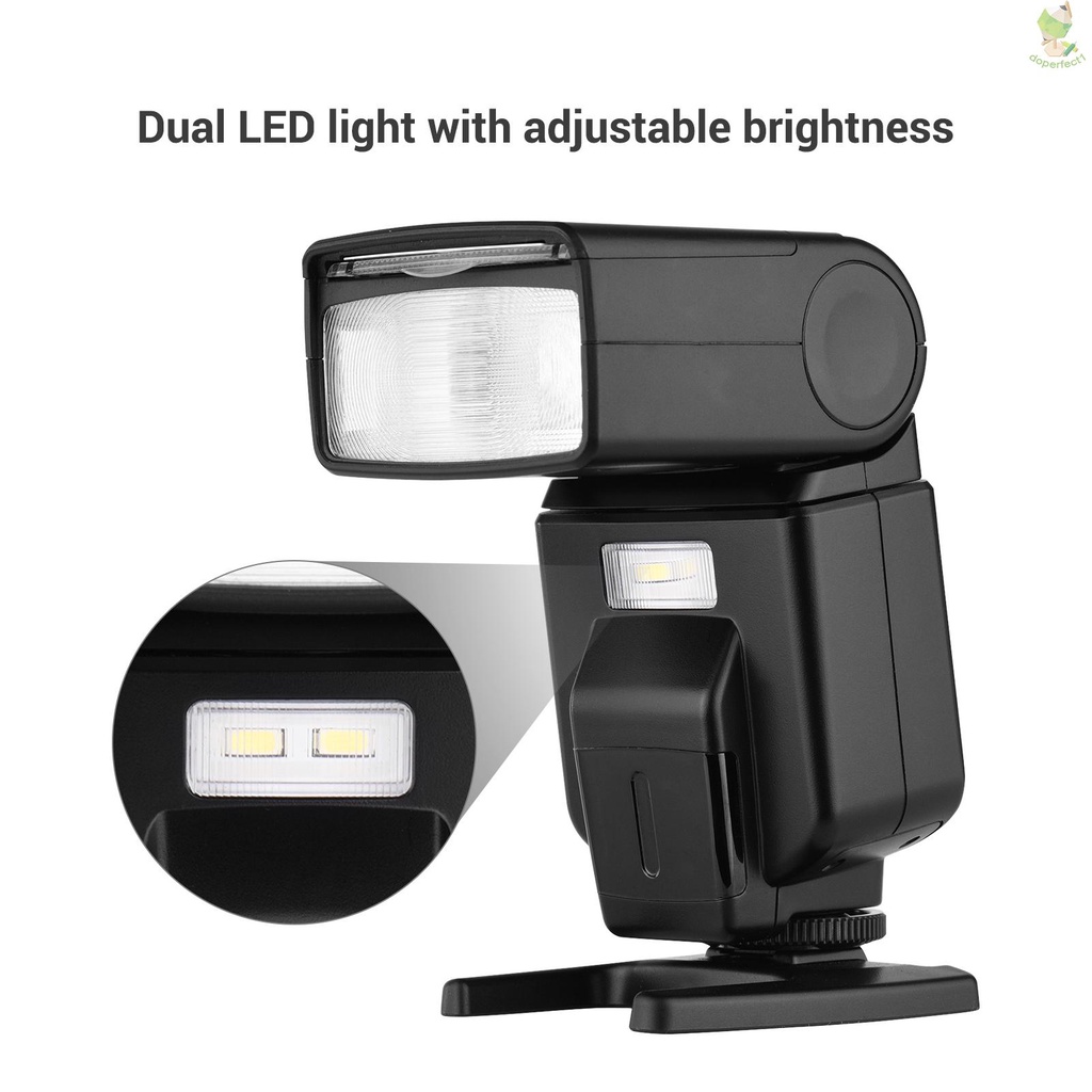 ANDOER Đèn flash speedlite gn40 led Điều Chỉnh Được gn40 Có Giá Đỡ Thay Thế Cho Máy Ảnh canon olympus pentax dslr came-9.7