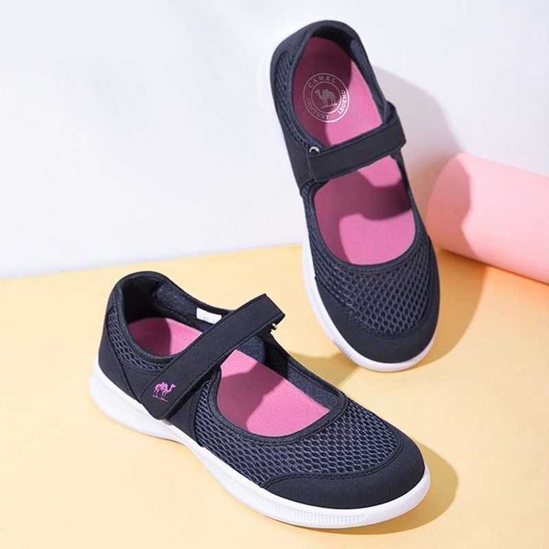 CAMEL SPORTS Giày Thể Thao Phối Lưới Siêu Nhẹ Thoáng Khí Thoải Mái Thời Trang Cho Nữ