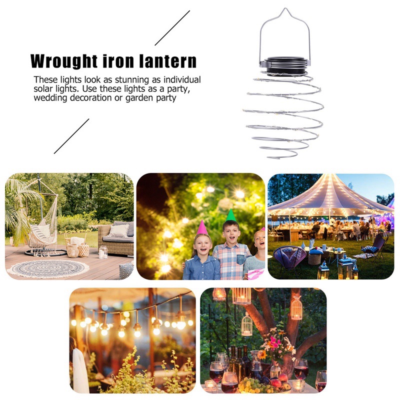 Set 1 / 4 Đèn led Năng Lượng Mặt Trời Chống Thấm Nước Treo Trang Trí Sân Vườn Ngoài Trời