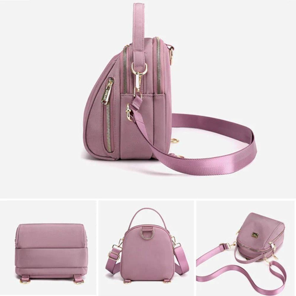 Ba Lô nylon mini Màu Trơn Thời Trang Dành Cho Nữ