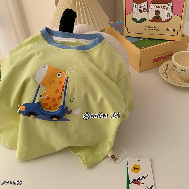 Áo Thun Tay Ngắn Chất Liệu cotton In Họa Tiết Hoạt Hình Phong Cách Hàn Quốc Thời Trang Mùa Hè 202