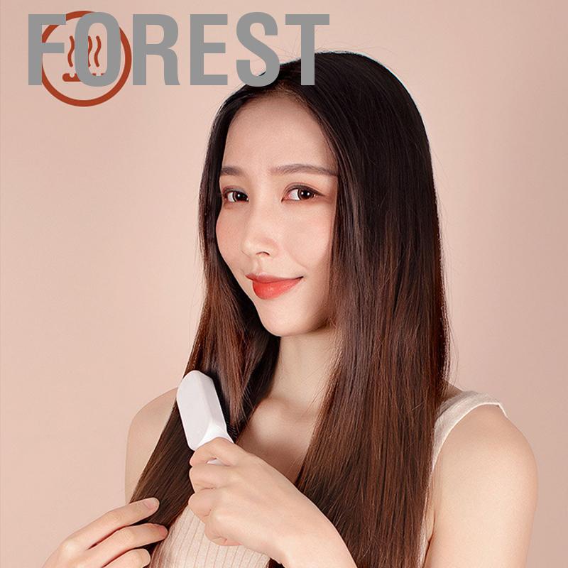 Forest Electric Straightener Comb Mini Portable Fast Heating Rechargeable Multifunctional