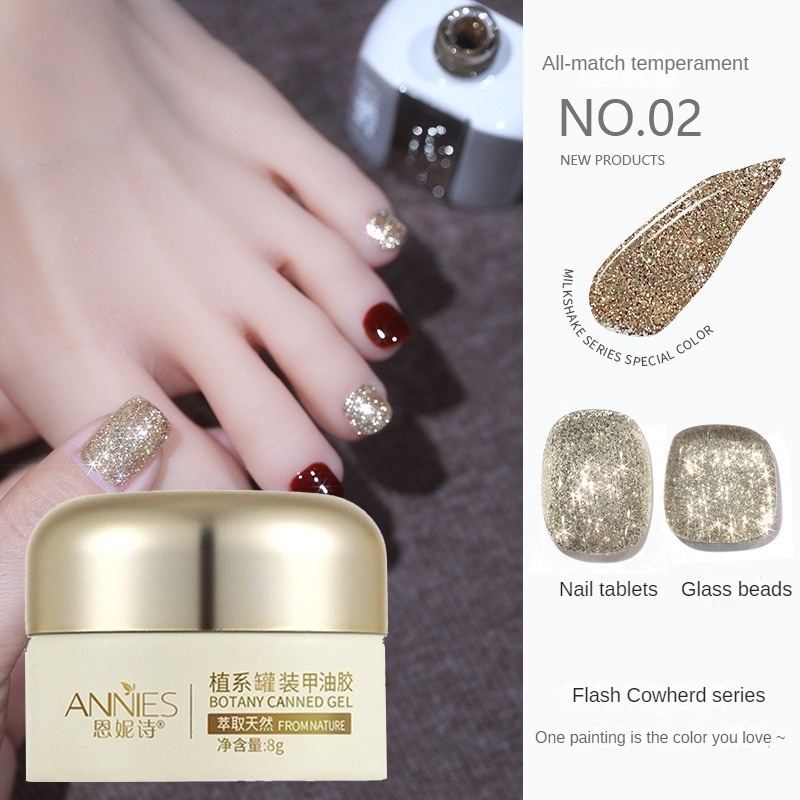 ANNIES Gel Sơn Móng Tay Sequin Gel Móng Tay Sáng Bóng Móng Tay Nghệ Thuật 6 Màu Sơn Móng Tay Dầu Keo Kim Cương Móng Tay   Kế Làm Đẹp Sơn Móng Tay Gel Móng Tay 1 Cái * KÍNH