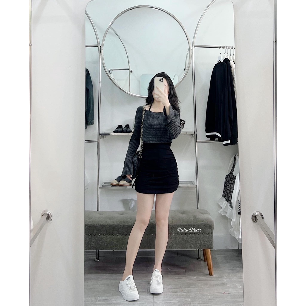 Set áo muối tiêu mix váy body