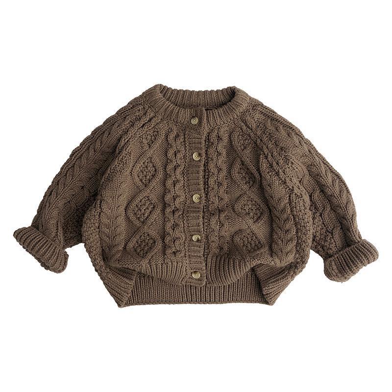 Áo Khoác cardigan Dệt Kim Dày Dặn Thời Trang Thu Đông Cho Bé