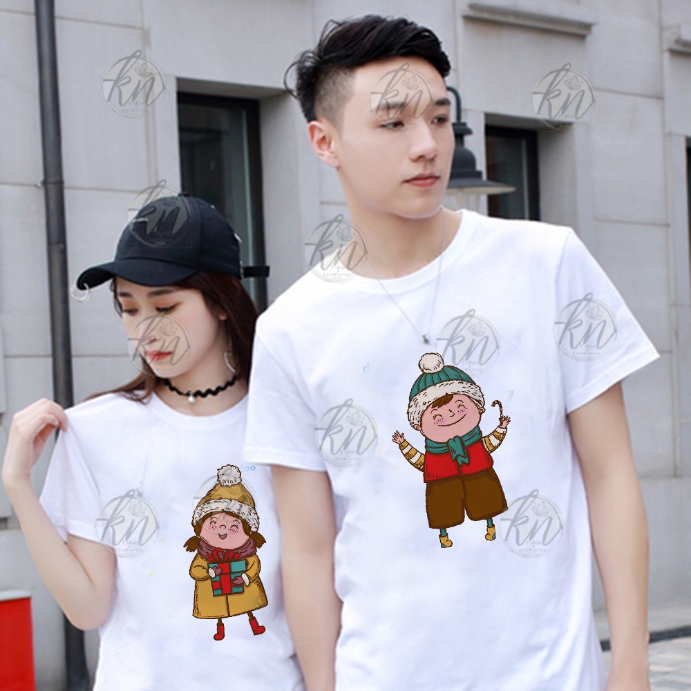 Áo Thun Cặp Đôi Nam Nữ Tình Nhân Mùa Noel Xinh Xắn - KTQN TSHIRT AND UNIFORM
