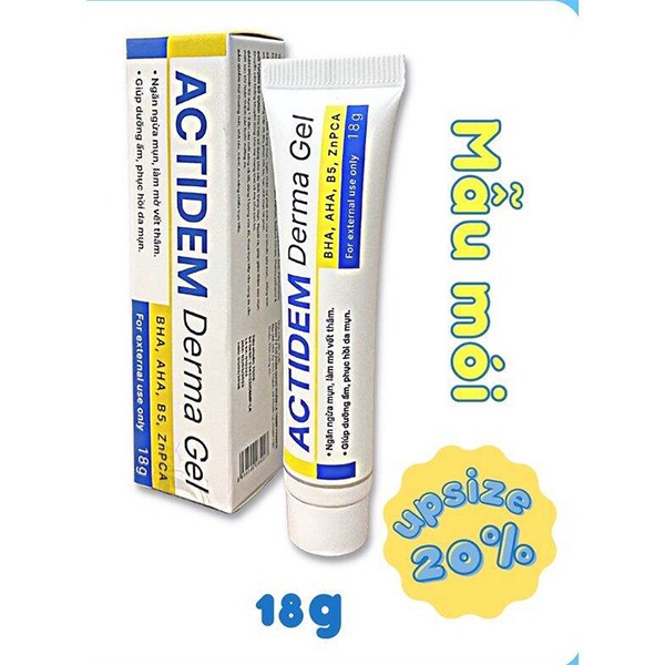 Kem giảm mụn, dưỡng ẩm da ACTIDEM Derma Gel 18gr